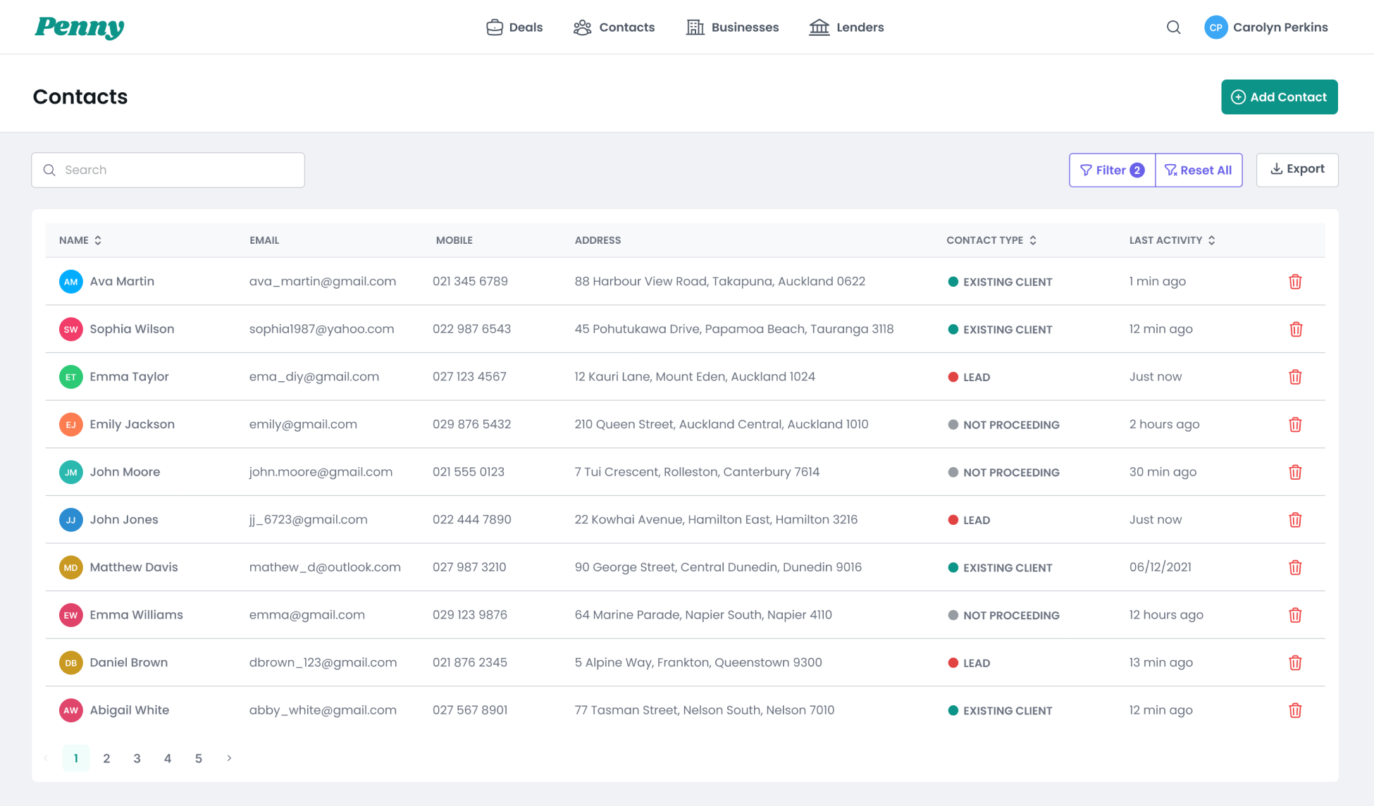 Customer management feature image screenshot